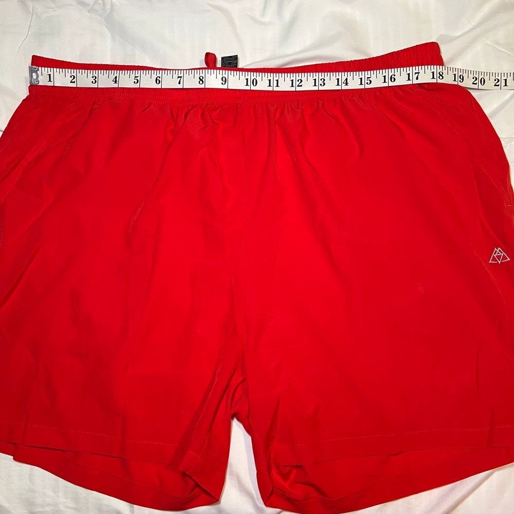 Haimont Athletic Shorts Mens XXL Red Performance Running Workout Gym Stretch 5" - Picture 4 of 10